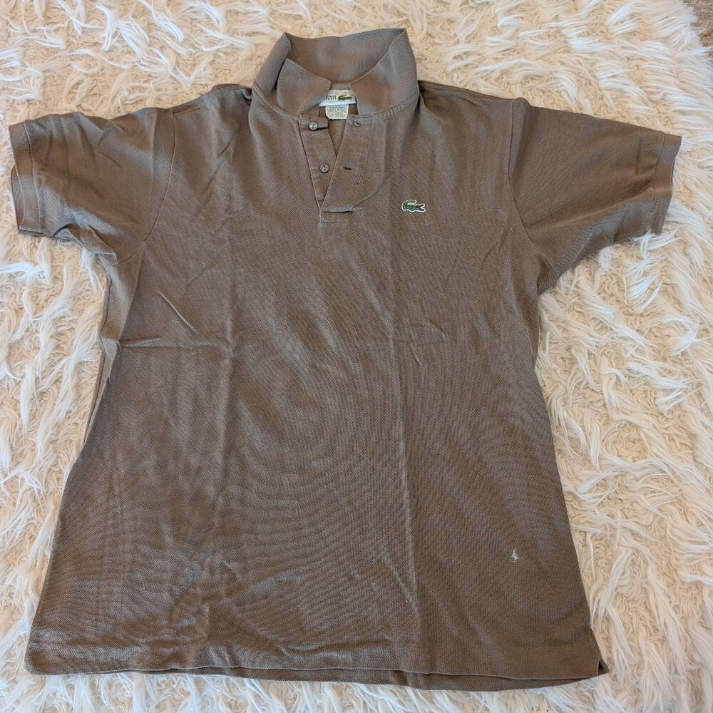 Lacoste Polo Shirt Mens Size 6 Sand